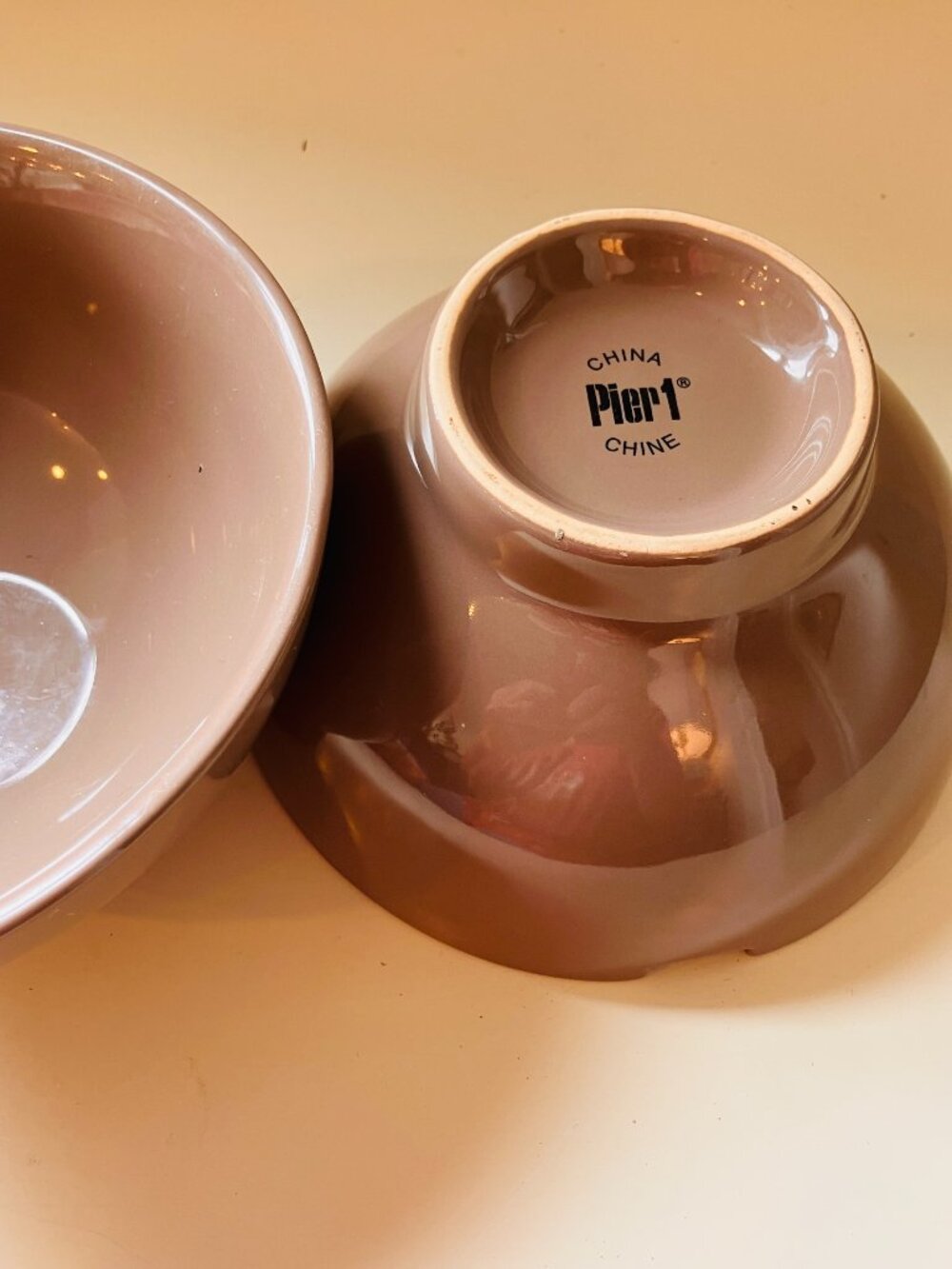 Vintage Set of 2 Ramen Bowls - Pier One Import - Picture 8 of 10